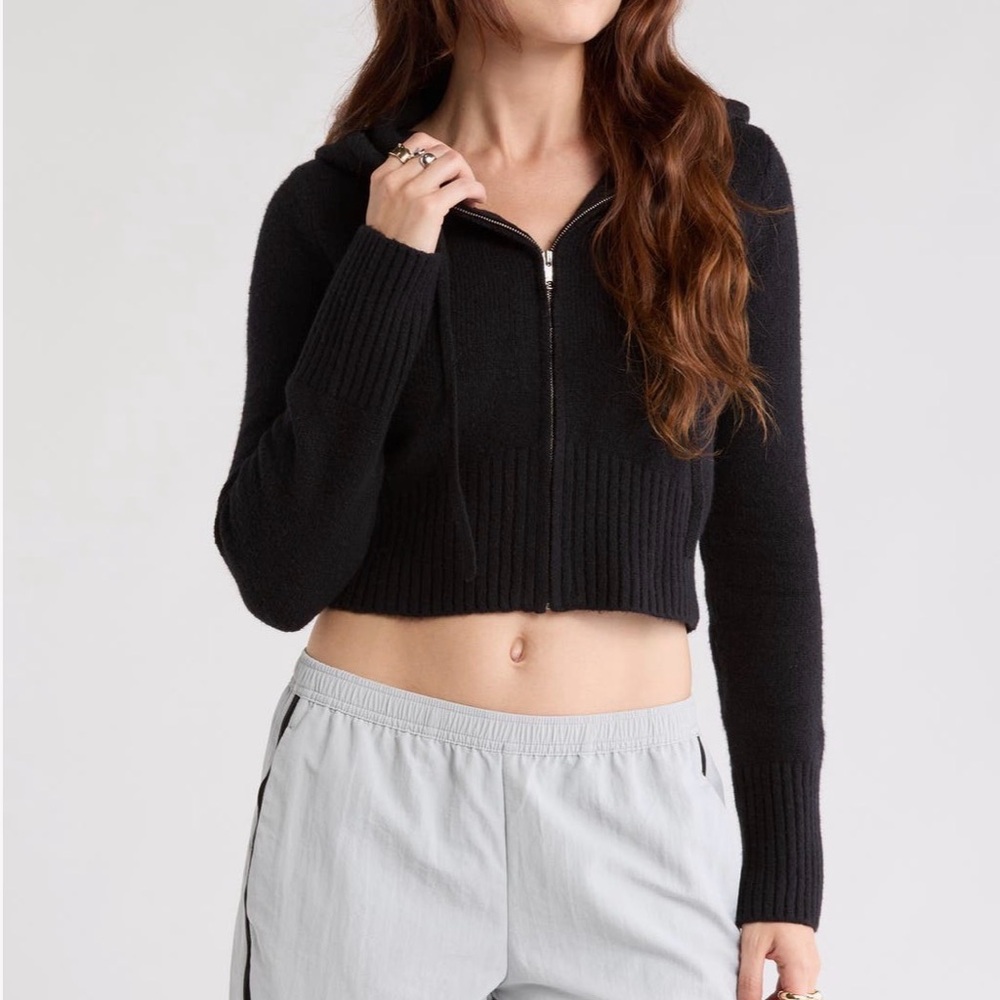 Abound Charcoal Zip-Up Hoodie Small
